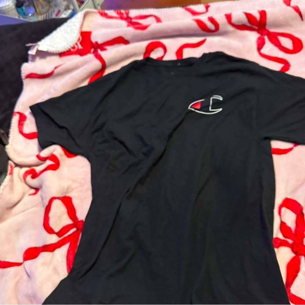 Champion Black T-Shirt with Logo